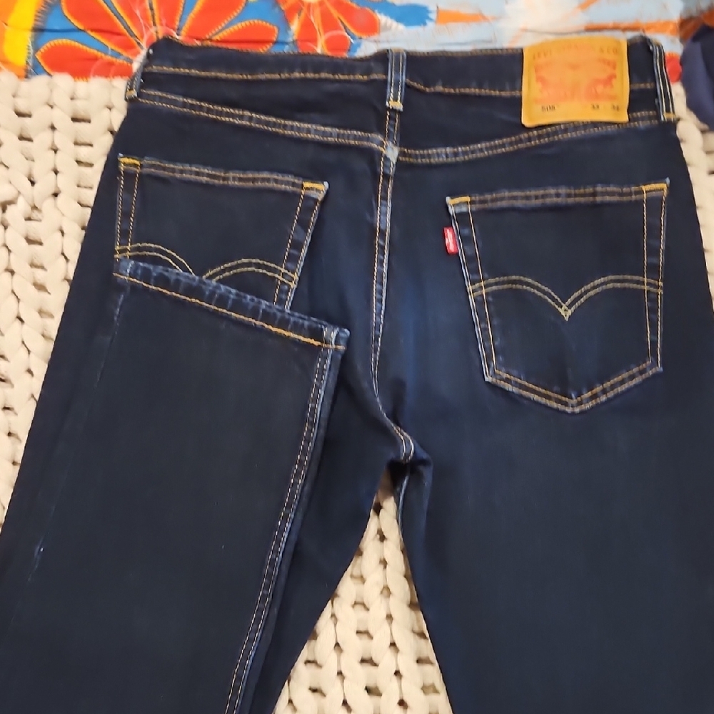 Levi's Men's Dark Denim Straight Leg Jeans